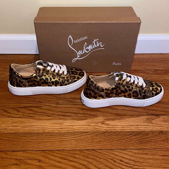 SOLD Christian Louboutin Vieirissima Leopard Printed Leather Sneakers - Picture 8 of 14